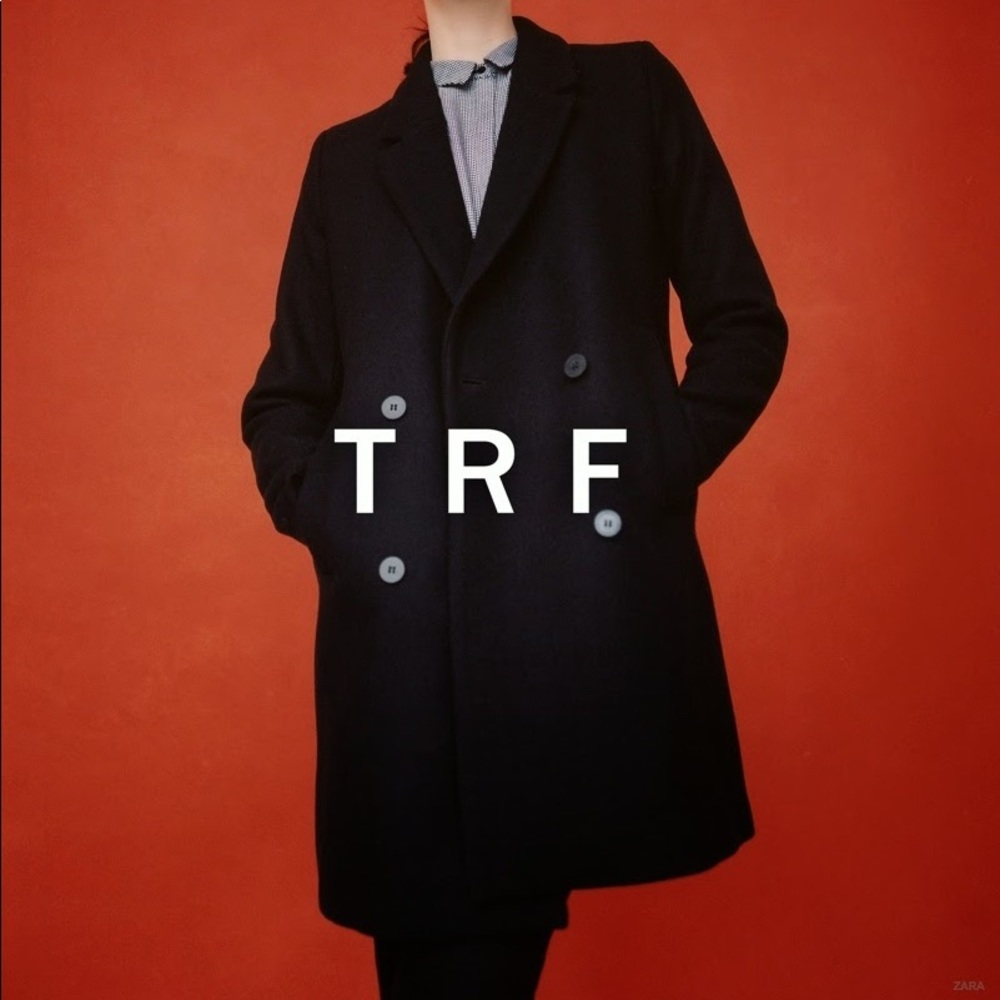 Zara classic black basic coat